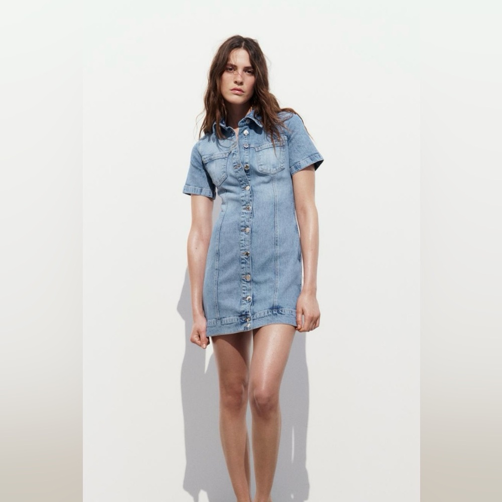 Zara denim mini dress Z1975